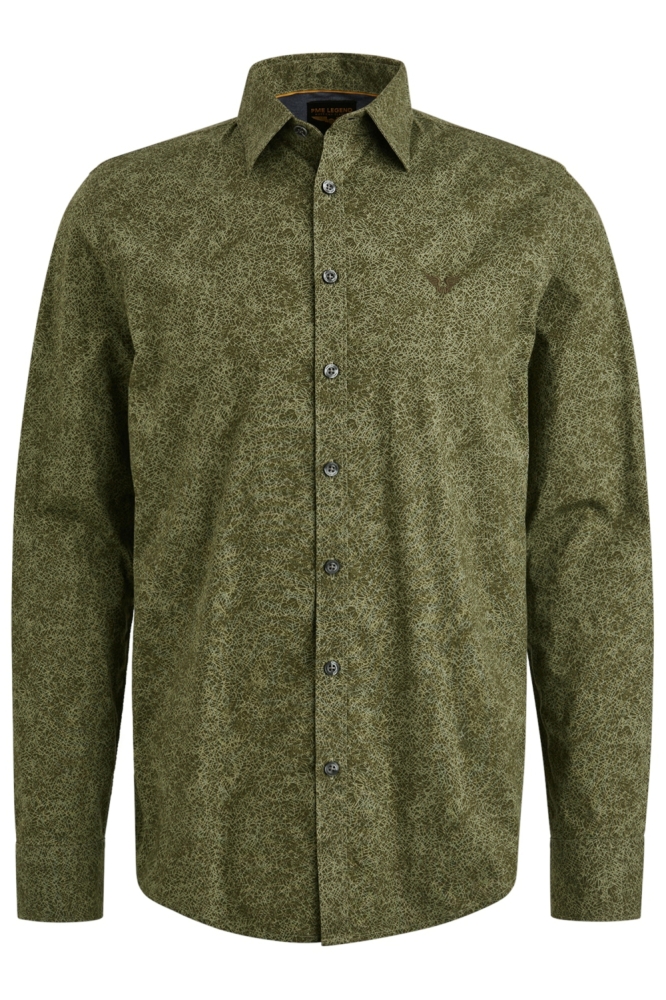 OVERHEMD MET ALLOVER PRINT PSI2508211 6416 OLIVE NIGHT
